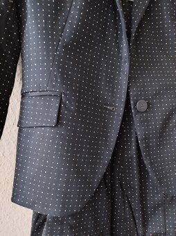 2) kostým dámský modrý s tečkami NOVÝ - 3