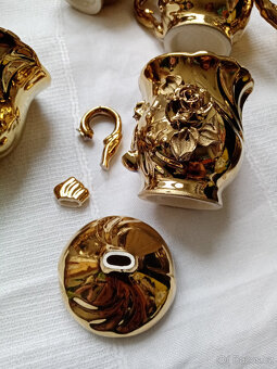 Zlatý kávový servis 15 ks - 3