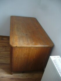 Stůl psací masiv dřevěný. - 3