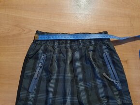 Šustky oteplené kalhoty v.128 sport fashion šedá kostka - 3