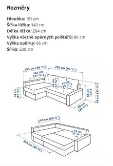✅Sedačka | pohovka | gauč |IKEA FRIHETEN |rozkládací - 3