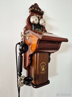 Starožitný nástěnný telefon L.M.Ericsson, rok 1905 - 3