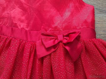 Červené šaty H&M vel 122/128 - 3