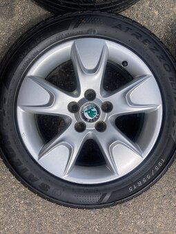 Alu Škoda r15,Roomster,Fabia,letni 195/55 15-7mm - 3