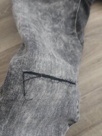 Dětské rifle slim Zara šedé v pase na staženī vel. 152. - 3