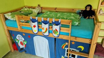 dětskou vyvýšenou postel se skluzavkou - 3