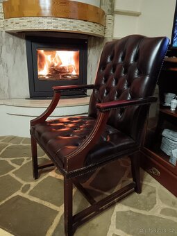 Luxusní anglická kancelářská křesla chesterfield - 3