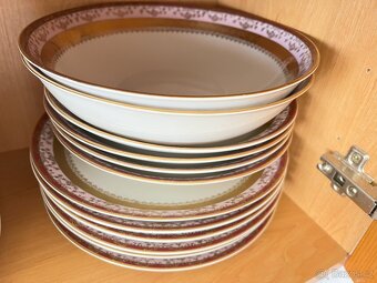 Jídelní servis zlato-fialový porcelán HC Chodov - 3