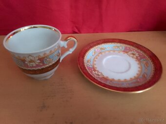 STAROŽITNÁ PŘATELSKÁ PORCELÁNOVÁ KÁVOVÁ SOUPRAVA - 3