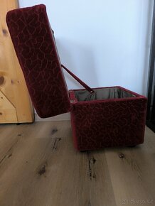 Retro taburet s úložným prostorem - 3
