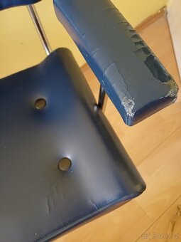 2x modrá čalouněná židle - 3