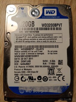 Western Digital WD blue 320GB 2,5" SATA HDD - 3