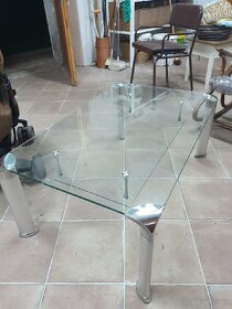 Skleneny konferencni stolek, stul k tv - 3