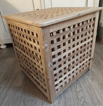 Prádelní koš dřevěný Ikea - 3