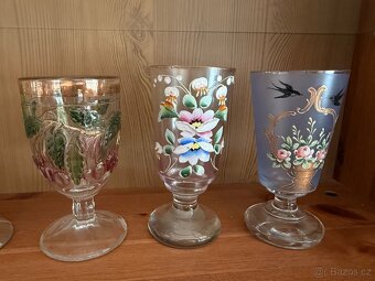 Starožitné sklenice grogovky - 3