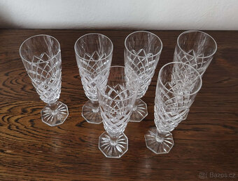 Vintage Bohemia Crystal - flétny na šampaňské - 3