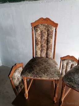 6 x rustikální židle a rozkládací stůl - 3