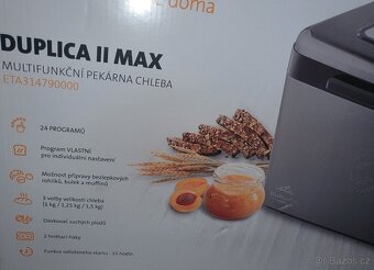 Domácí pekárna ETA Duplica II-Rohlíky, housky, jogurt, maso - 3