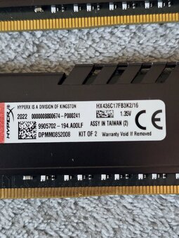 RAM HyperX Fury 16GB (2x8GB) 3600MHz - 3