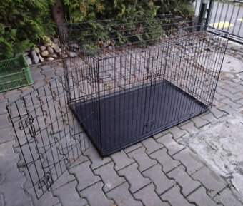 VELKÁ klec XXL dlouhá cca 123 cm, vysoká 80 cm, dvoje dvířka - 3