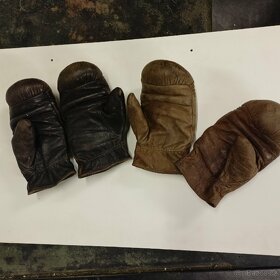 Retro boxerské rukavice  z pravé kůže jemné nepoškozené - 3
