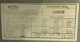 Synergická MIG/MAG svářečka Alfa In ATA 500 CHOPPER W HD - 3