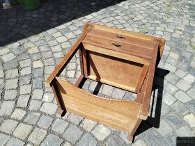 Dubový stoleček nádherný secesní - 3