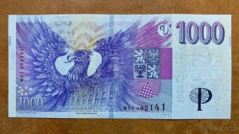 1000 Kč s přítiskem M01 - 3