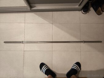 Fitness posilovací tyč, osa, šroubovací, 150cm, průměr 25mm - 3