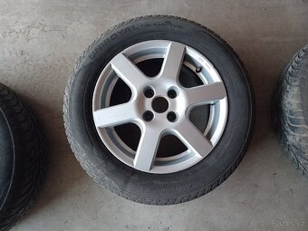 Alu 4x100 R15 ET38 6J15 obuto na celoroční 185/65/R15 - 3