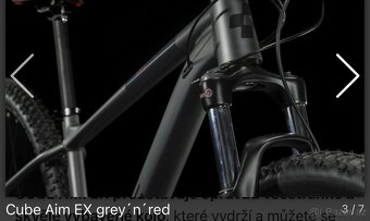 Horské kolo Cube AIM EX GREY/RED - 3