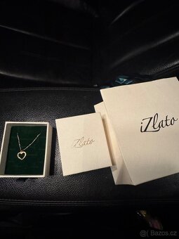 Zlatý řetízek se srdíčkem – 585/14k – nový - 3