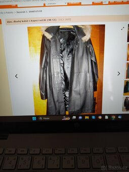 dámská kožená bunda s odepínací kapucí vel. XL - 3