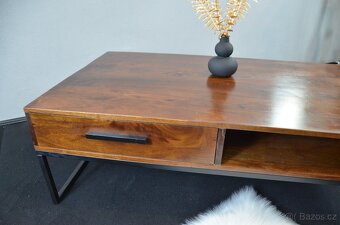 Akáciový konferenční stolek se šuplíky - 3