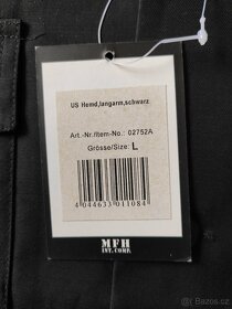Košile US, dlouhý rukáv, černá od firmy MFH - 3