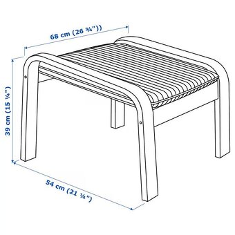 IKEA POÄNG Křeslo s podnožkou - REZERVACE - 3