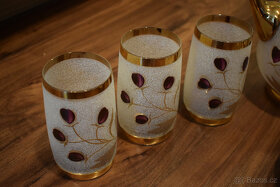 Skleněný servis - skleničky, mísa, džbán, cukřenka - 3