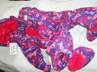 kvalitní reflex.zimní  kombinéza G-mini vel.74 s bačkůrkama - 3