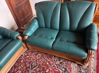 Dubová rustikální kožená souprava 3+2+1,3332 - 3