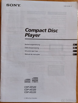 CD přehrávač Sony CDP-XE220+manuál - 3