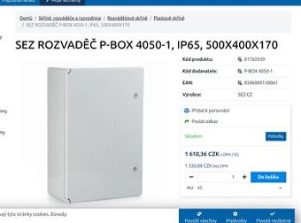 SEZ ROZVADĚČ P-BOX 4050-1, IP65, 500X400X170SEZ ROZVADĚČ P-B - 3