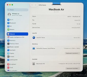 MacBook Air M2 2020 CTO/16GB RAM/M2/512GB SSD/Záruka - 3