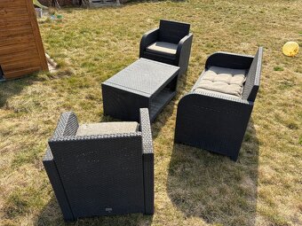 Ratanové posezení antracit - 3