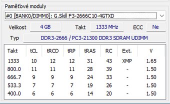 Ram 16GB DDR3 2666 G.Skill TridentX - 3