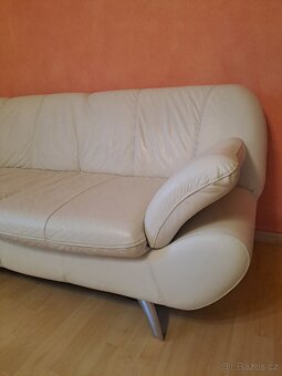Kožená rohová sedačka z pravé kůže - 3