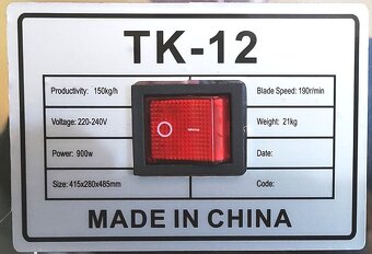 Výkonný elektrický mlýnek na maso TK-12 2 šajby 2 nože - 3