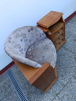 Rustikální botník, stolek, posezení, nábytek z masívu - 3