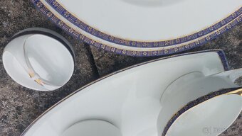 Starý porcelán - modrý pruh - 3