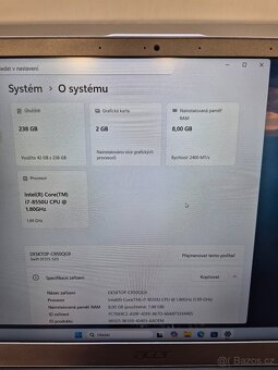 Kovový notebook Acer Swift SF315 - 3