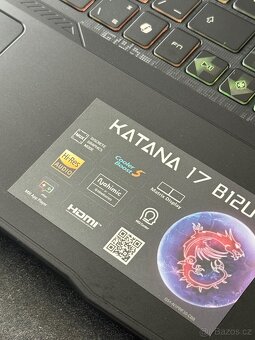 Notebook MSI KATANA 17 B12UCXK | i5 , RTX 2050 | Záruka - 3